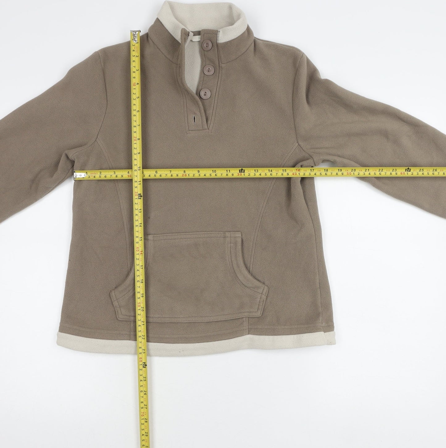Womens UK Size 12 Marks and Spencer Brown Henley Sweatshirt