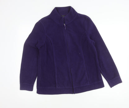 Bm Women’s Purple Full Zip Fleece Jacket S Regular Fit