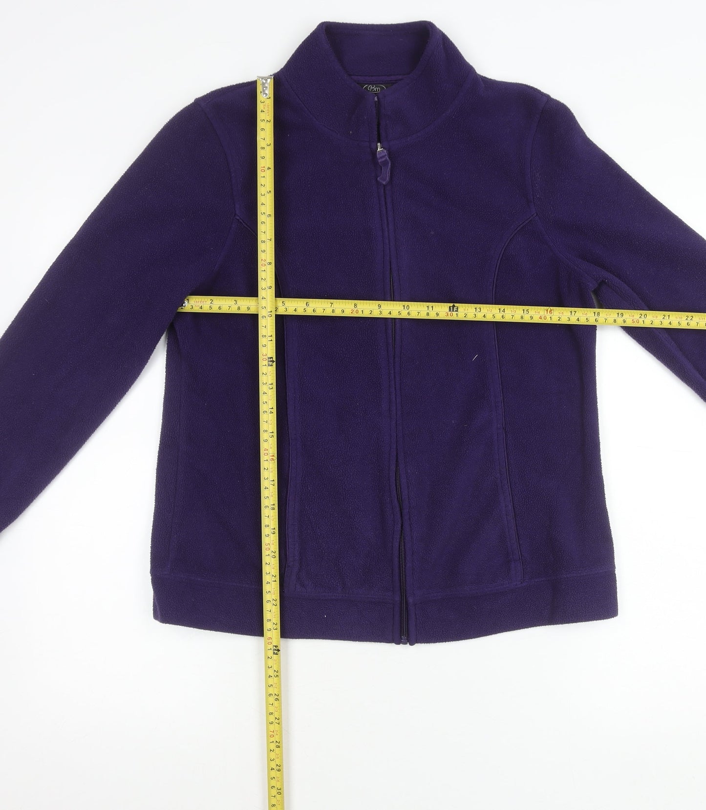 Bm Women’s Purple Full Zip Fleece Jacket S Regular Fit