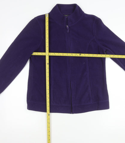 Bm Women’s Purple Full Zip Fleece Jacket S Regular Fit