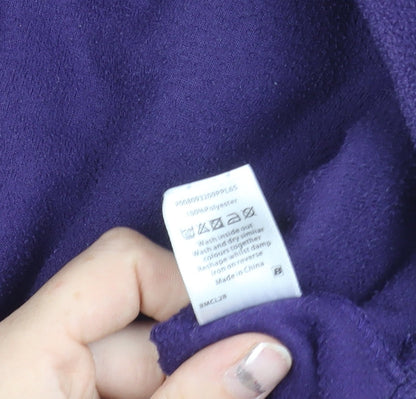 Bm Women’s Purple Full Zip Fleece Jacket S Regular Fit