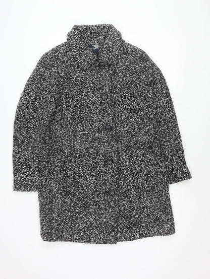 Womens UK Size 10 ISLE Collection Black Overcoat