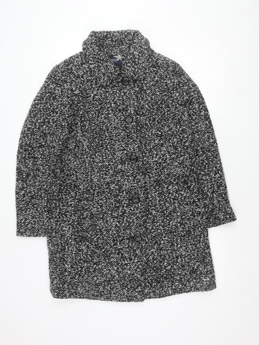 Womens UK Size 10 ISLE Collection Black Overcoat