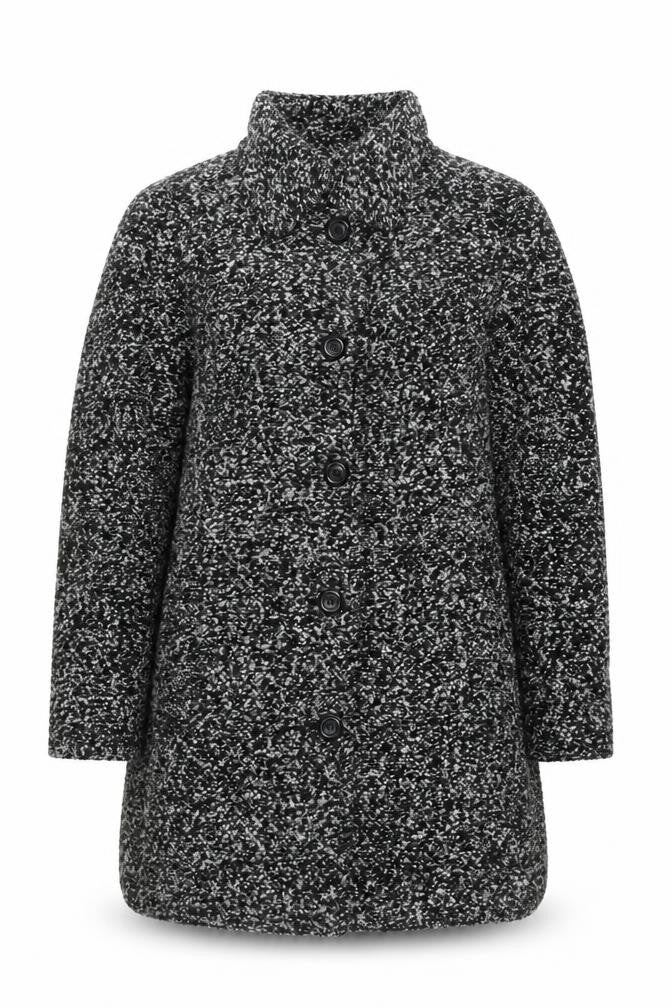 Womens UK Size 10 ISLE Collection Black Overcoat