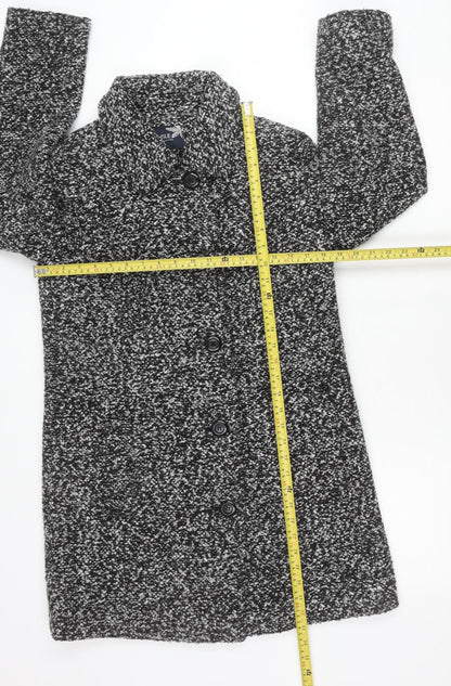 Womens UK Size 10 ISLE Collection Black Overcoat