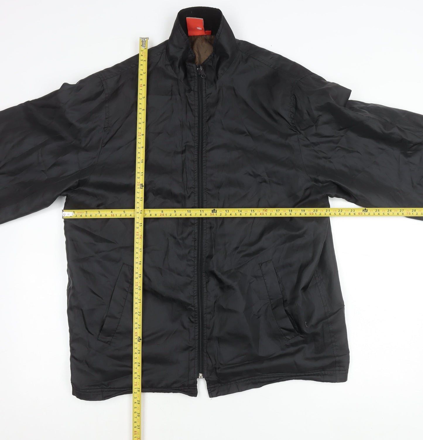 Mens UK Size M Defined Black Basic Jacket