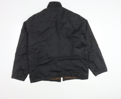 Mens UK Size M Defined Black Basic Jacket