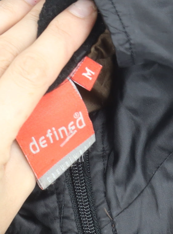 Mens UK Size M Defined Black Basic Jacket