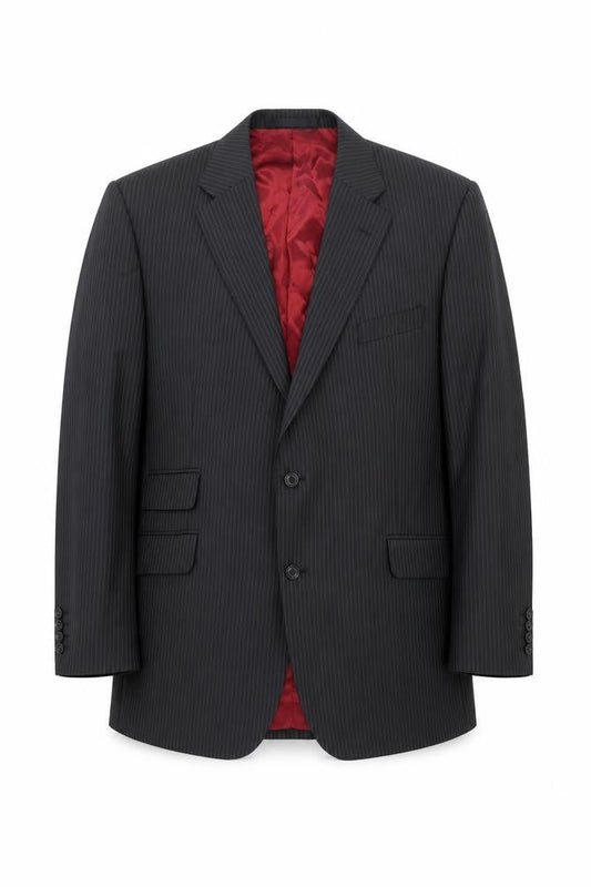Marks and Spencer Men’s Grey Pinstripe Wool Blend Suit Jacket 46in