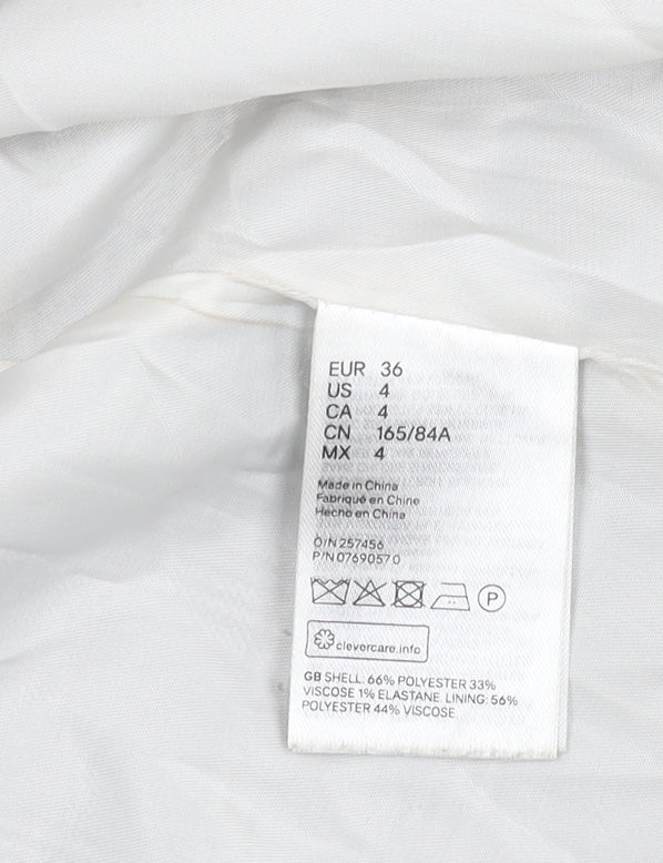 H&M Women’s Grey Check Belted Blazer UK 8 Work Casual Jacket