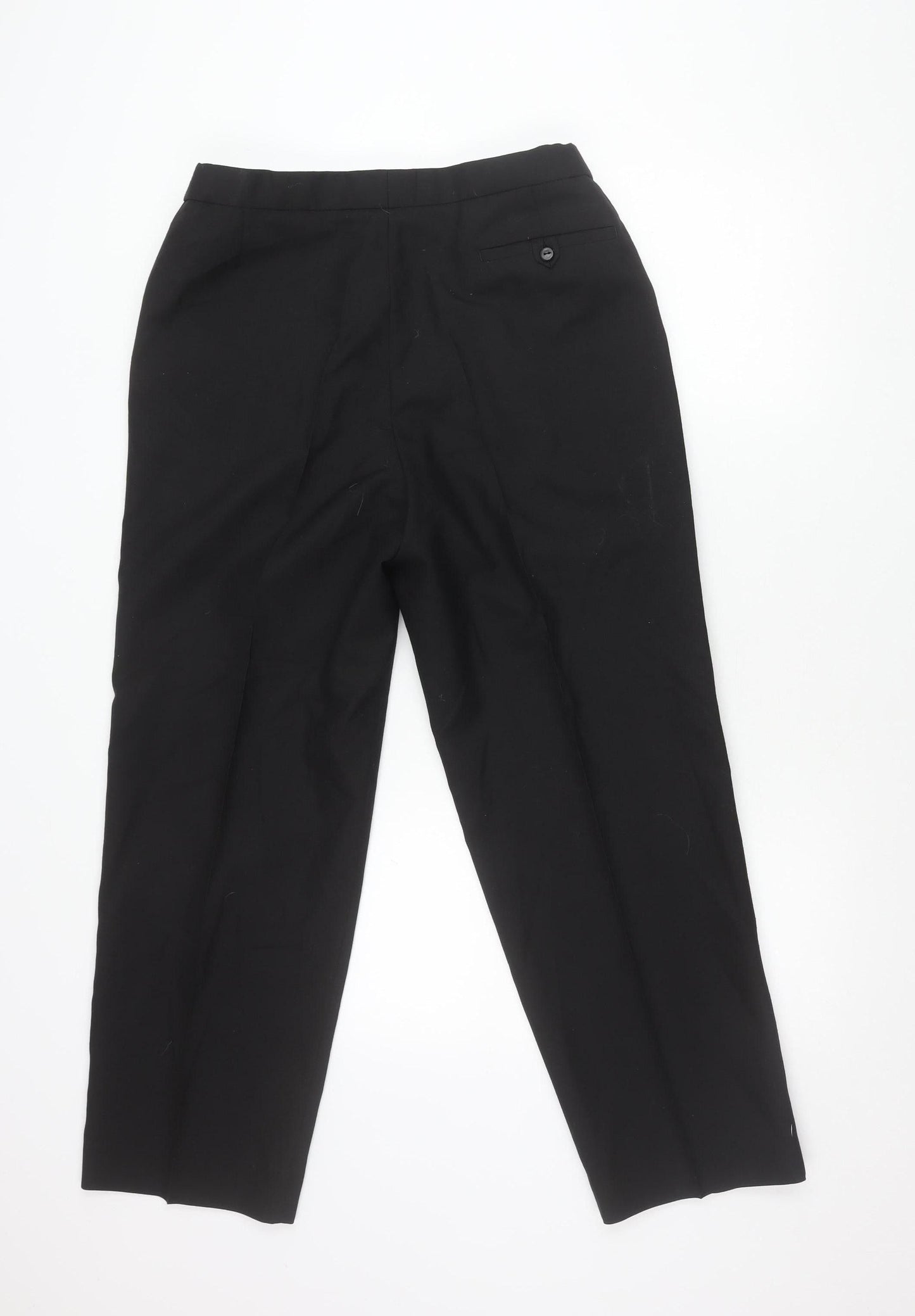 Marks and Spencer Men’s Black Wool Blend Pleated Dress Trousers 34W 29L