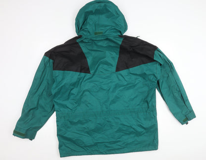 Mens UK Size M Outdoor Scene Green Rain Coat
