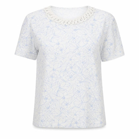 Womens UK Size 10 Spirit Ivory Basic T-Shirt