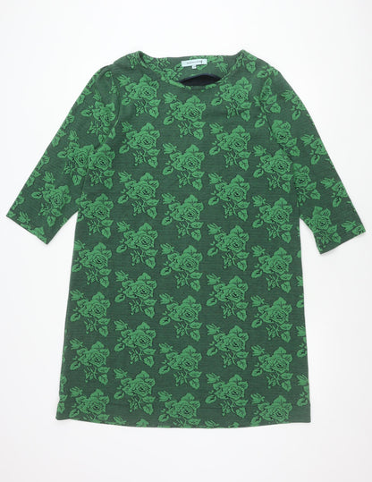 Dickins & Jones Women’s Green Floral Shift Dress Size 16