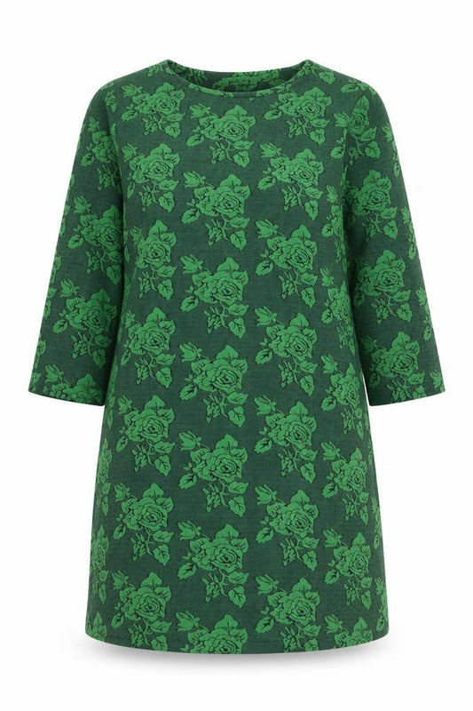 Dickins & Jones Women’s Green Floral Shift Dress Size 16