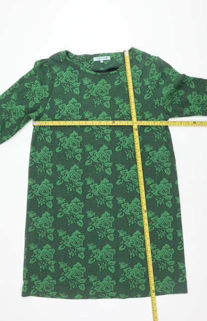 Dickins & Jones Women’s Green Floral Shift Dress Size 16