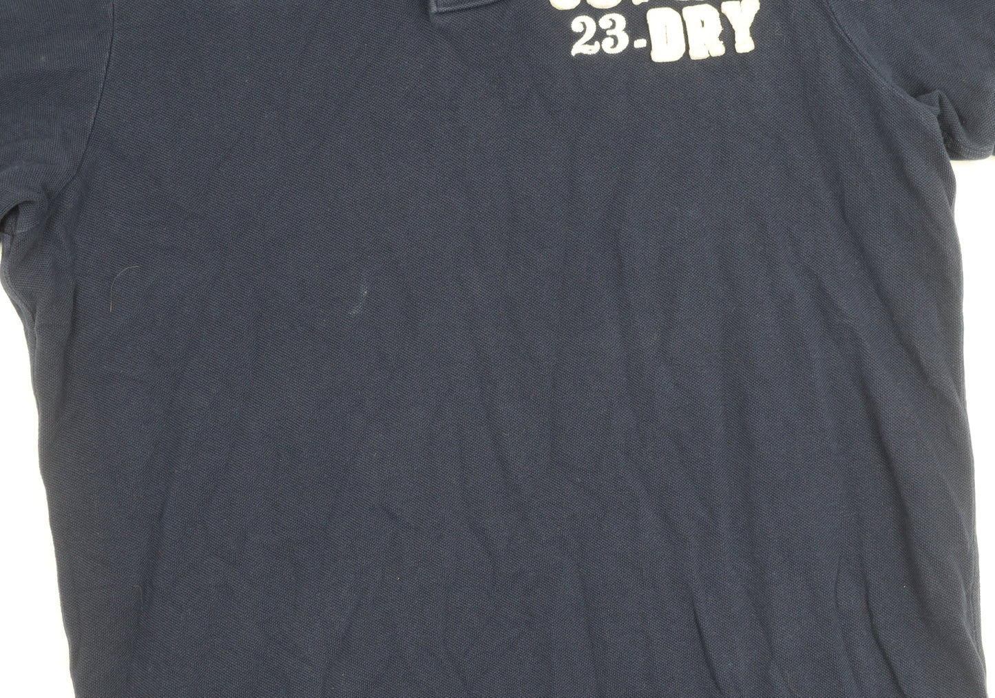 Superdry Men’s Blue Polo Shirt Size L Cotton Short Sleeve