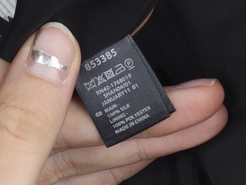 Monsoon Women’s Black Floral Silk One Shoulder Knee Length Dress Size 10