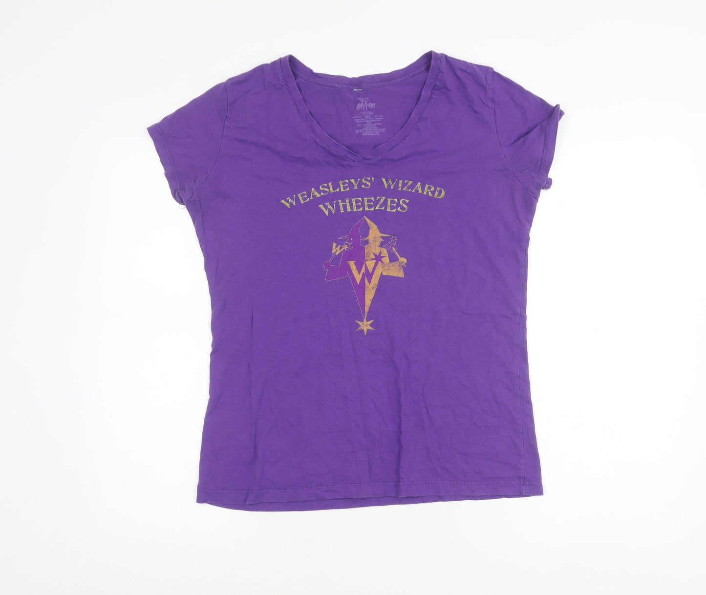 Womens UK Size 2XL Harry Potter Purple Basic T-Shirt