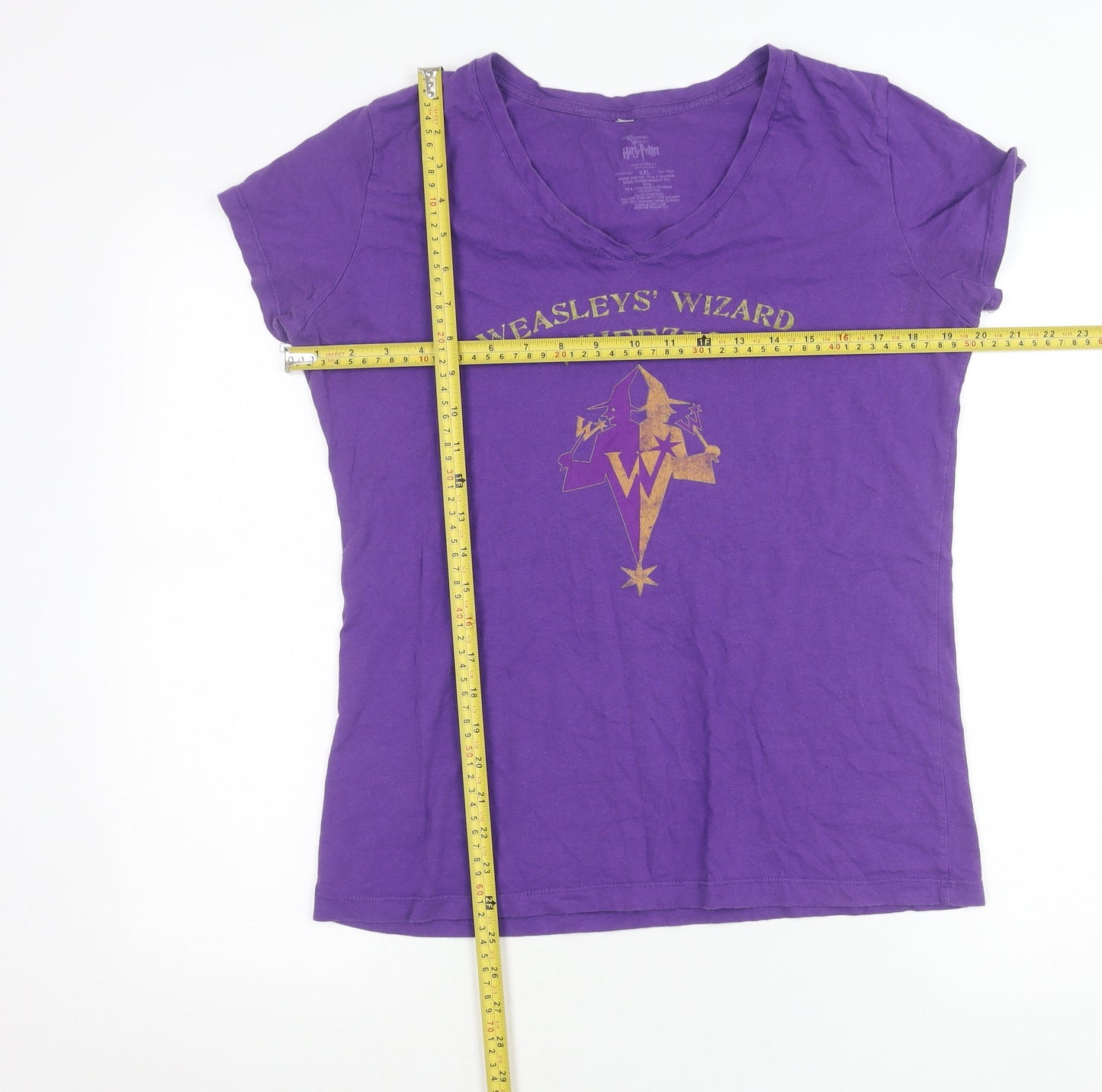 Womens UK Size 2XL Harry Potter Purple Basic T-Shirt