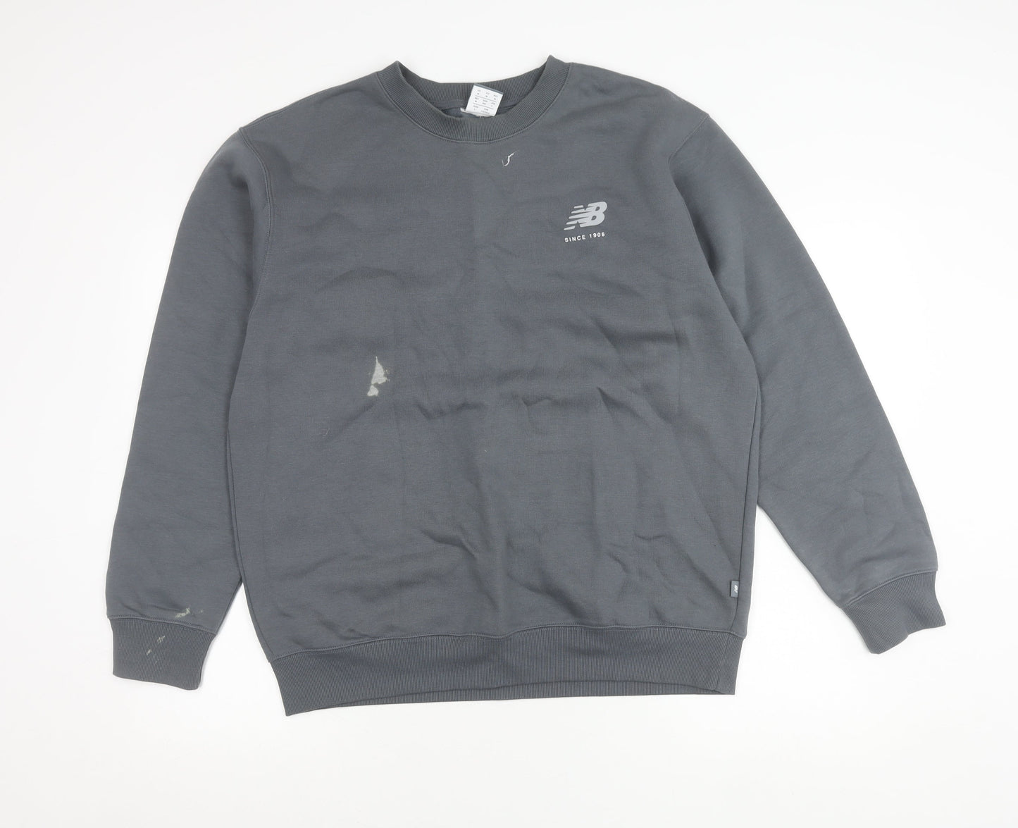 Mens UK Size M New Balance Grey Pullover Sweatshirt