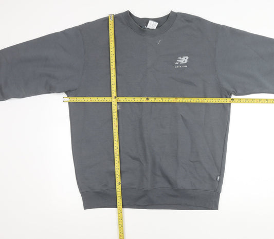 Mens UK Size M New Balance Grey Pullover Sweatshirt