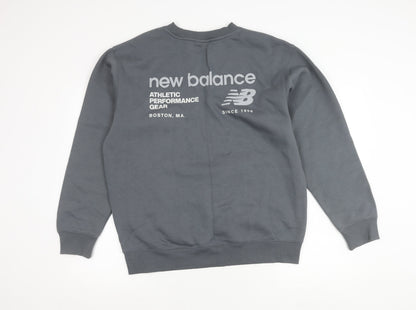Mens UK Size M New Balance Grey Pullover Sweatshirt