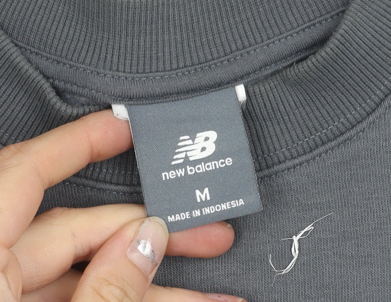 Mens UK Size M New Balance Grey Pullover Sweatshirt