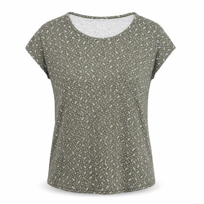 Womens UK Size M Lands' End Green Basic T-Shirt