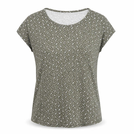 Womens UK Size M Lands' End Green Basic T-Shirt