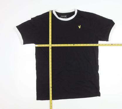 Lyle & Scott Men's Black Crew Neck Logo T-Shirt Size M