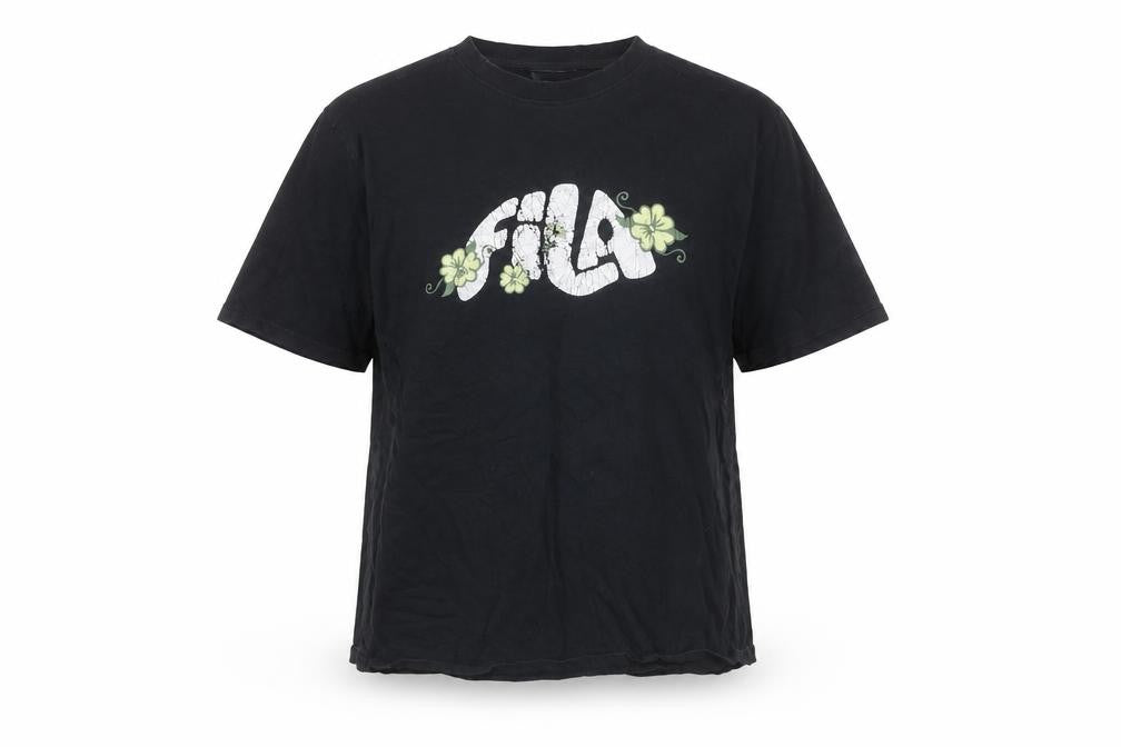 Womens UK Size M FILA Black Basic T-Shirt