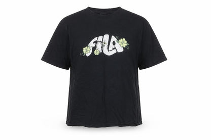 Womens UK Size M FILA Black Basic T-Shirt