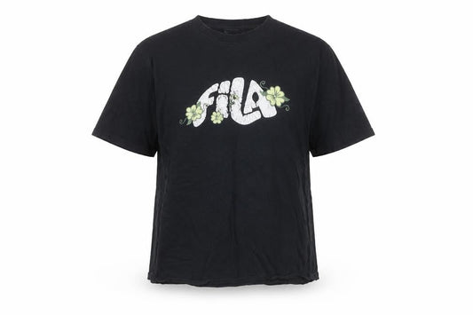 Womens UK Size M FILA Black Basic T-Shirt