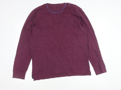 White Stuff Men’s Purple Long Sleeve Cotton Crew Neck T-Shirt M
