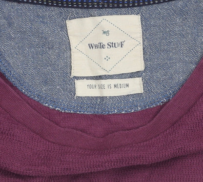 White Stuff Men’s Purple Long Sleeve Cotton Crew Neck T-Shirt M