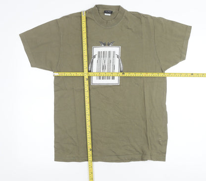 Hayward Gallery Men’s Green Cotton Graphic Art T-Shirt M Vintage
