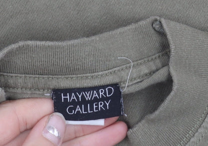Hayward Gallery Men’s Green Cotton Graphic Art T-Shirt M Vintage
