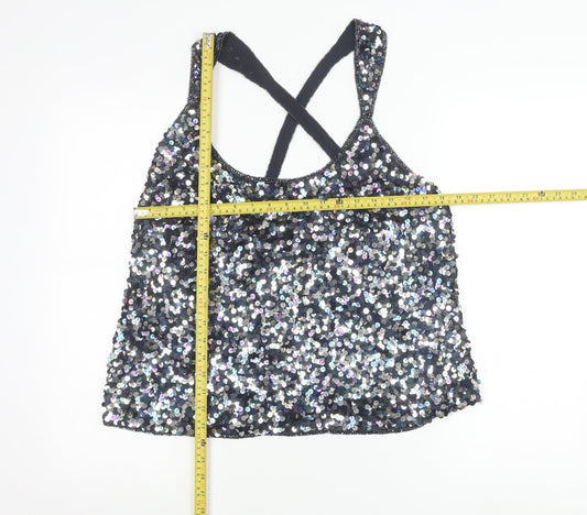 Womens UK Size 16 Kaleidoscope Black Camisole Tank