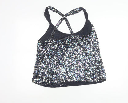 Womens UK Size 16 Kaleidoscope Black Camisole Tank