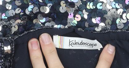 Womens UK Size 16 Kaleidoscope Black Camisole Tank