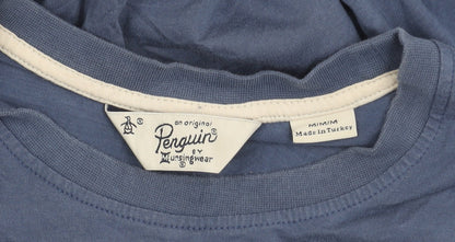 Penguin by Munsingwear Men's Blue M Crew Neck Cotton T-Shirt
