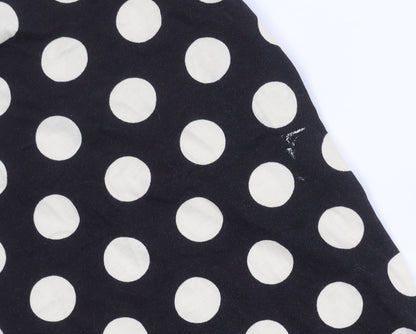 ASOS DESIGN Women’s Black Polka Dot Cotton Bodycon Midi Dress UK 12
