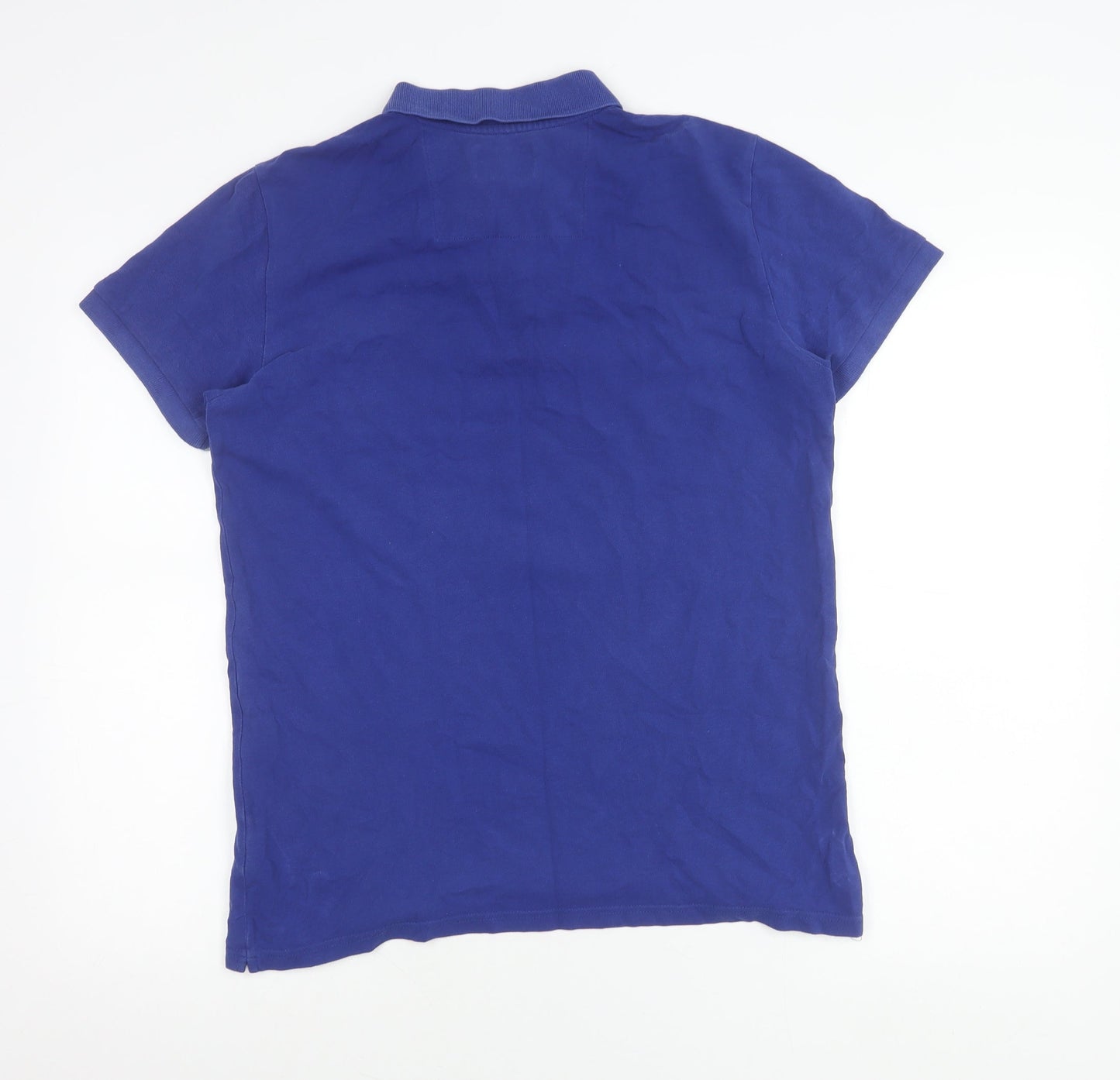 Weekend Offender Men's Blue Cotton Polo Shirt Size M Short Sleeve