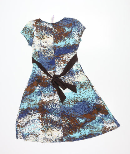 Purple Rain Women’s Multicoloured Animal Print Wrap Dress Size L