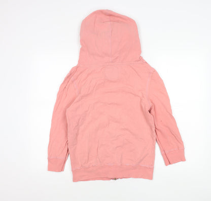 Hamnett Girls Pink Cotton Zip Hoodie Jacket with Hood M