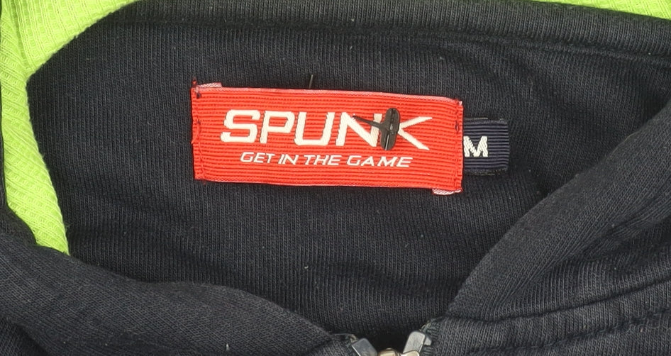 Mens UK Size M SPUNK Black Basic Jacket