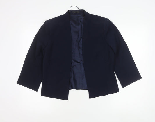 Roman Women's Blue Size 12 Shawl Collar Blazer Jacket