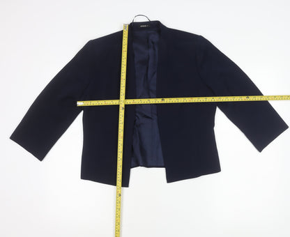 Roman Women's Blue Size 12 Shawl Collar Blazer Jacket