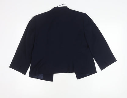 Roman Women's Blue Size 12 Shawl Collar Blazer Jacket